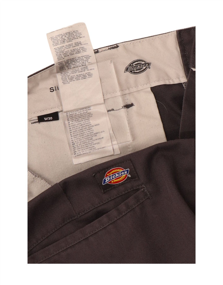 DICKIES Pantaloncini chino slim fit da uomo W30 cotone grigio medio