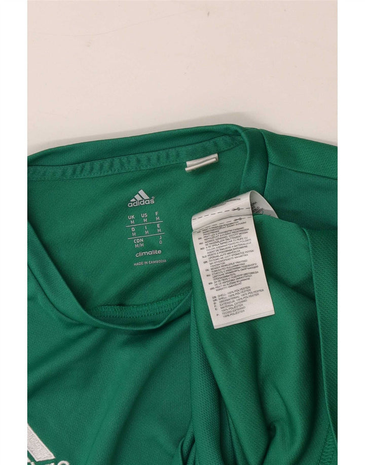 T-shirt Adidas Climalite da uomo Top in poliestere verde medio