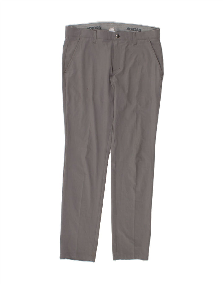 ADIDAS Mens Slim Chino Trousers W32 L32 Grey Polyester Vintage Adidas and Second-Hand Adidas from Messina Hembry 
