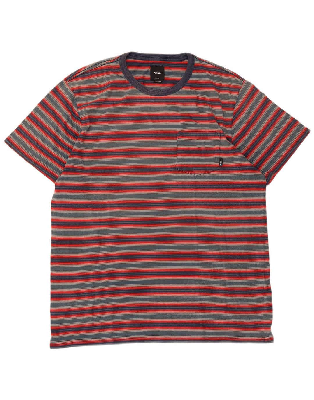 Maglietta da uomo Vans a righe grandi rosse