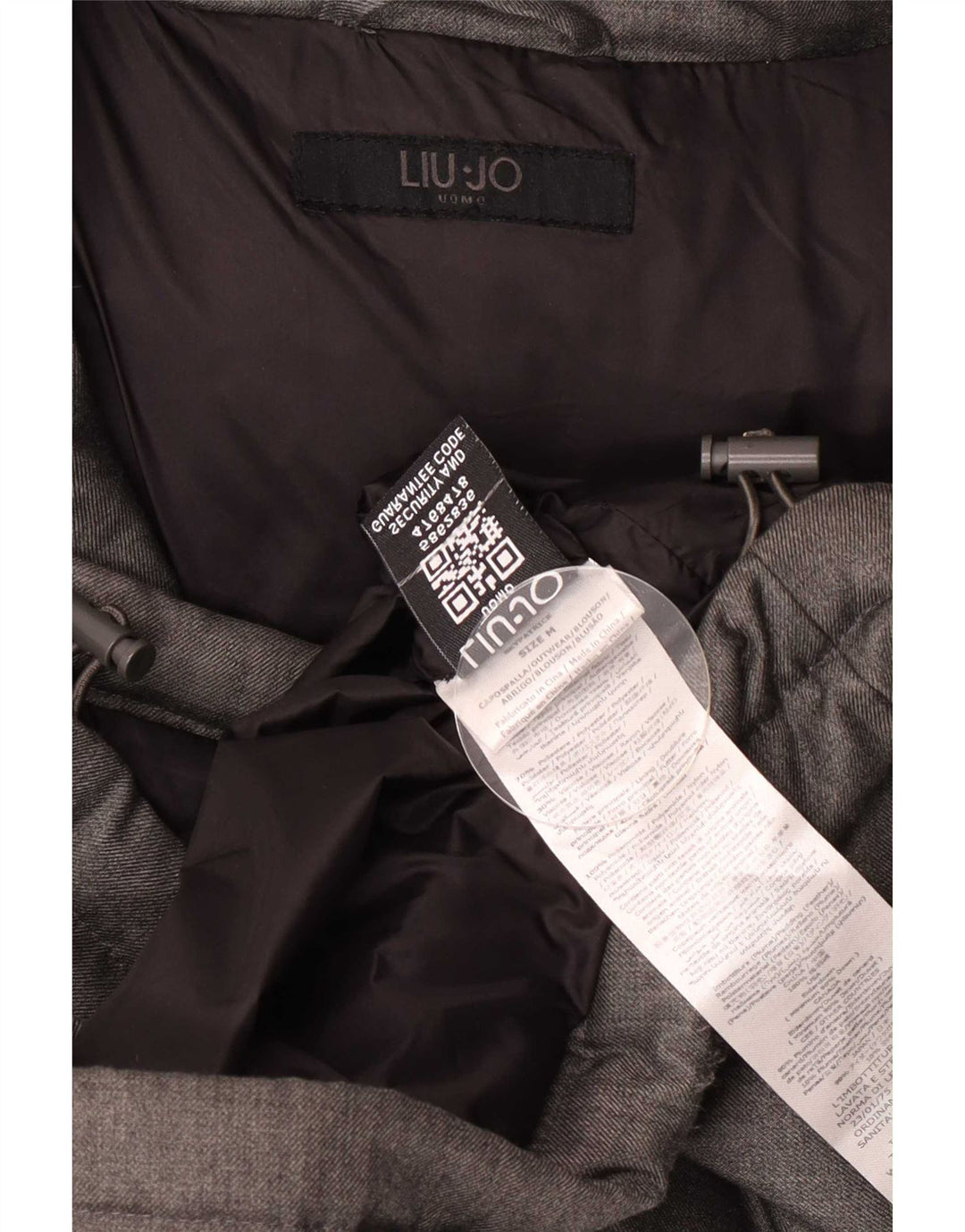 Giacca imbottita con cappuccio da uomo Liu Jo UK 36 Poliestere grigio medio