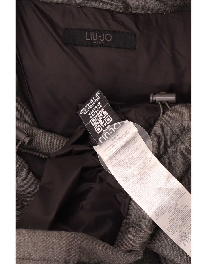 Giacca imbottita con cappuccio da uomo Liu Jo UK 36 Poliestere grigio medio