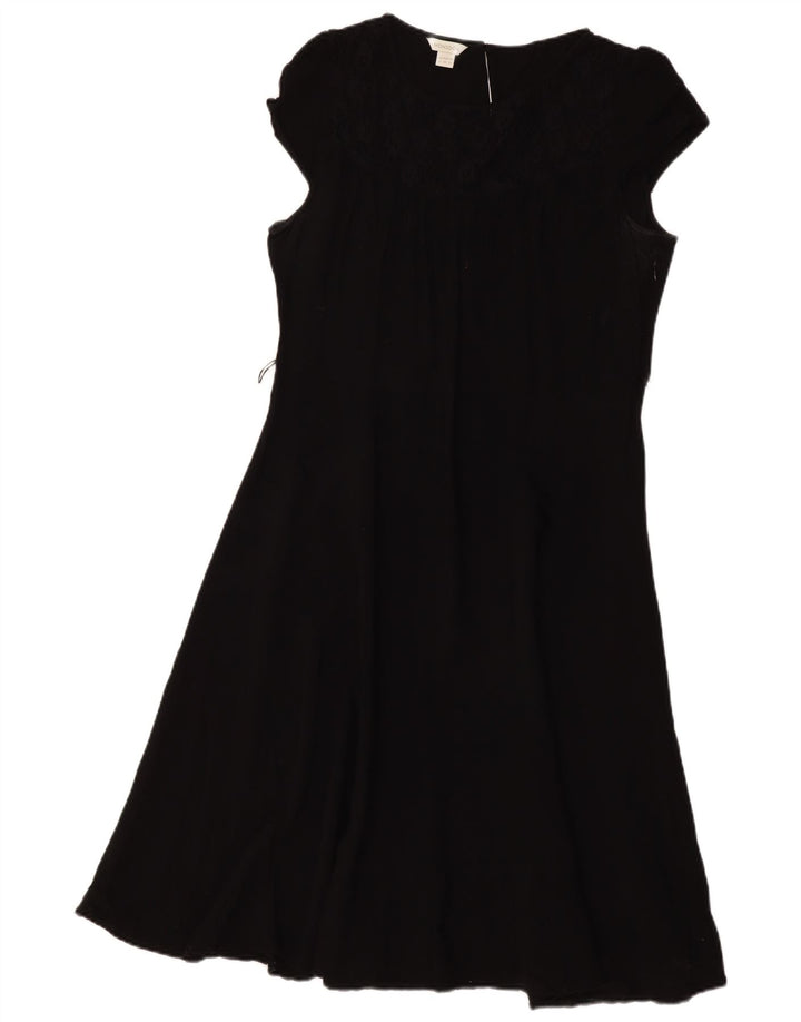 MONSOON Abito a trapezio da donna UK 18 XL Cotone nero