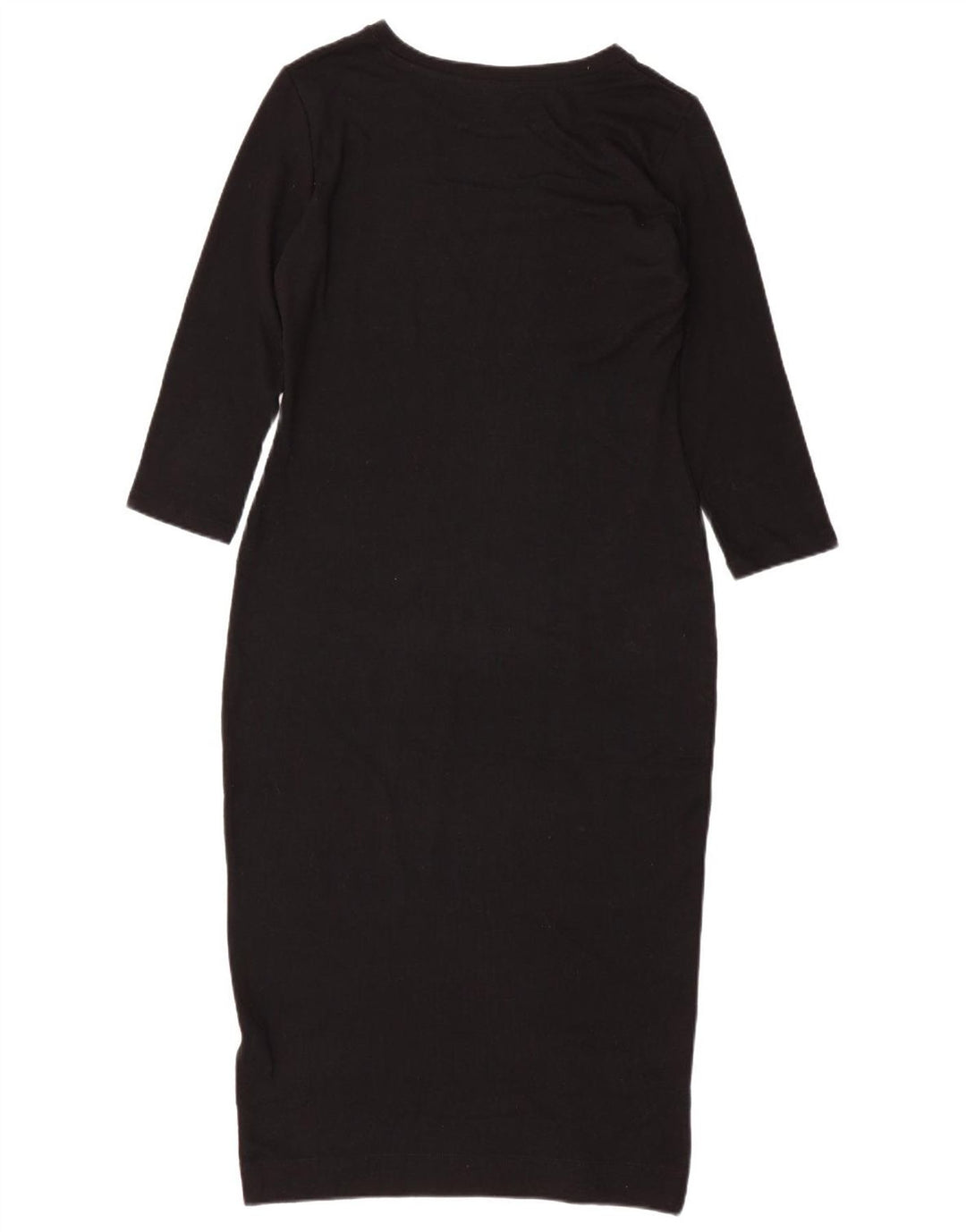 MARKS & SPENCER Abito tubino con maniche a 3/4 da donna UK 10 Piccolo poliestere nero