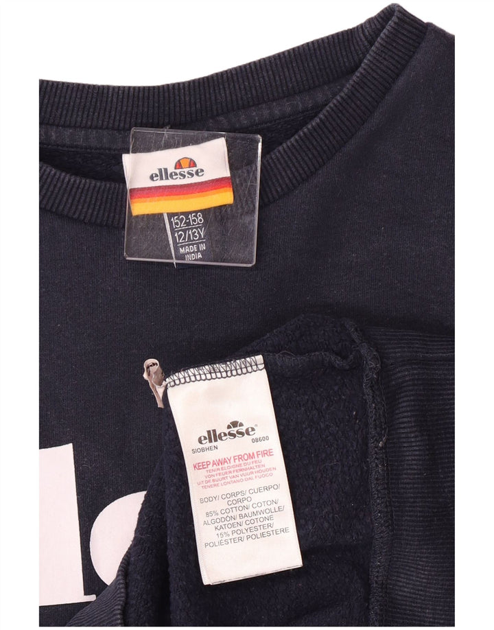 Felpa grafica per ragazzi Ellesse, 12-13 anni, in cotone blu navy