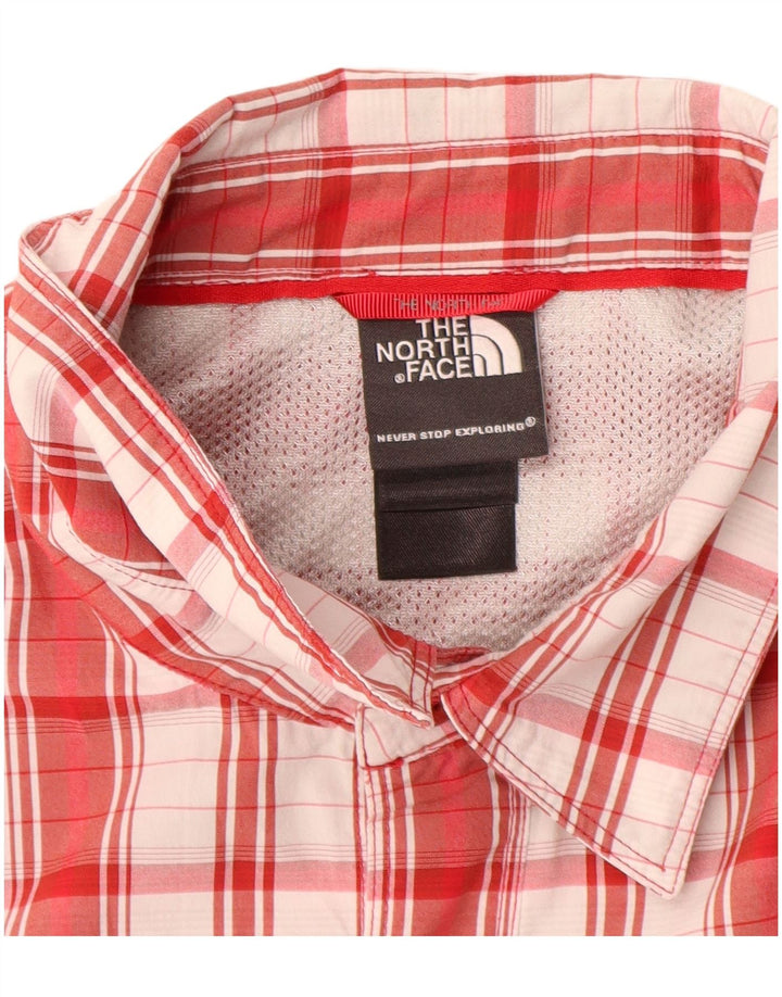 Camicia a maniche corte da uomo The North Face XL in nylon rosso a quadri