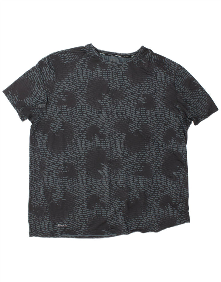T-shirt Dri-Power da uomo RUSSELL ATHLETIC 2XL poliestere geometrico grigio
