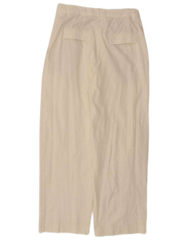 Pantaloni chino con pegging da donna Zara medi W28 L29 Lyocell bianco