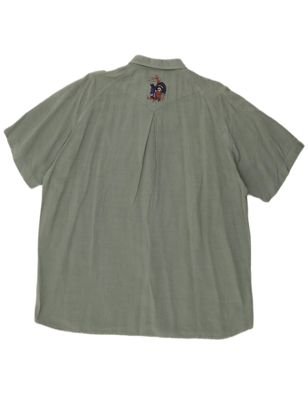 Camicia vintage a maniche corte da uomo 2XL Verde
