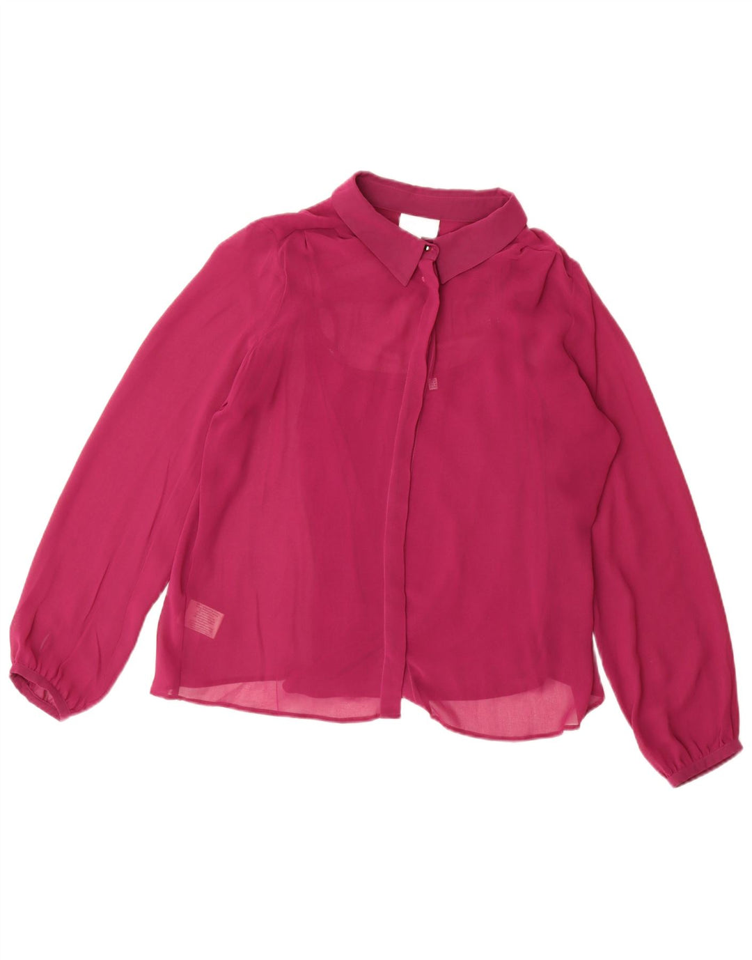 Laura Ashley Camicia da donna Camicetta UK 14 Large Rosa Poliestere