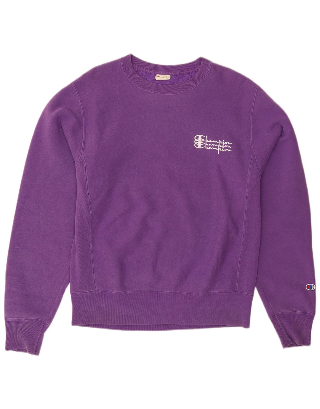 CHAMPION Felpa con grafica a trama inversa da uomo piccola in cotone viola
