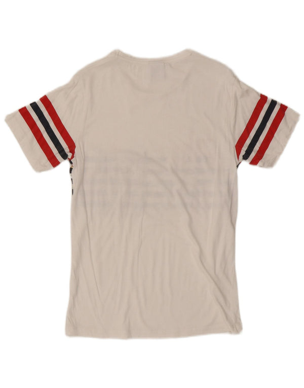 T-shirt Zara da uomo Top piccola in cotone floreale bianco