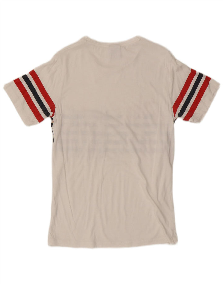 T-shirt Zara da uomo Top piccola in cotone floreale bianco