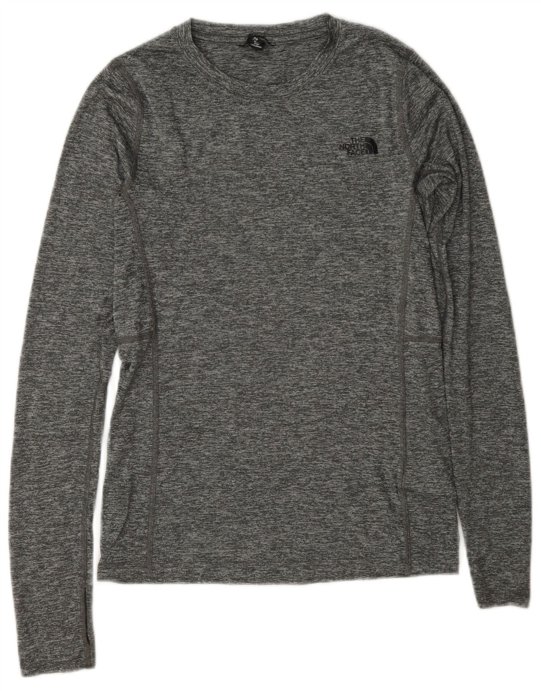 Top manica lunga da donna The North Face UK 6 XS poliestere chiazzato grigio