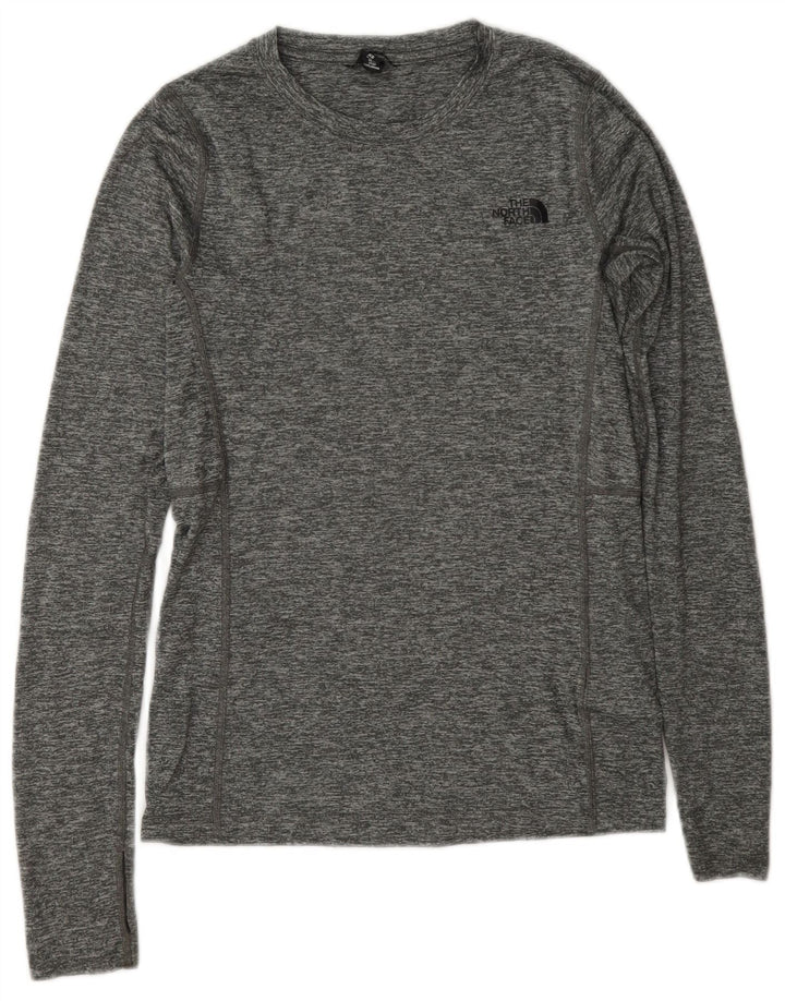Top manica lunga da donna The North Face UK 6 XS poliestere chiazzato grigio