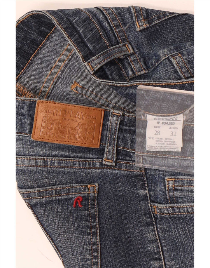 Jeans bootcut da donna Replay W28 L32 cotone blu