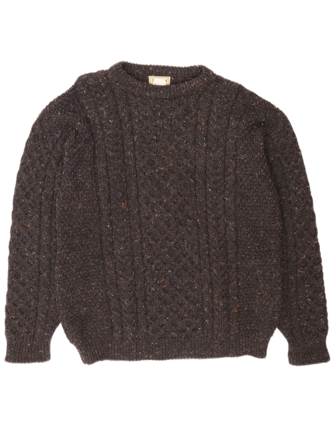 L.L.Bean Maglione da uomo con scollo a barca Maglione grande lana screziata grigia