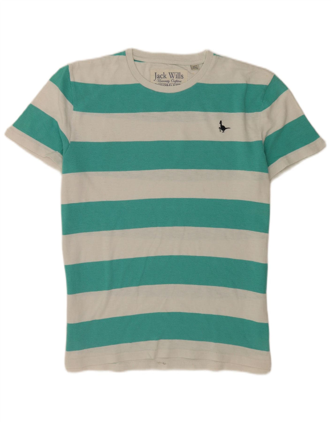 T-shirt da uomo Jack Wills Top in cotone a righe verde medio