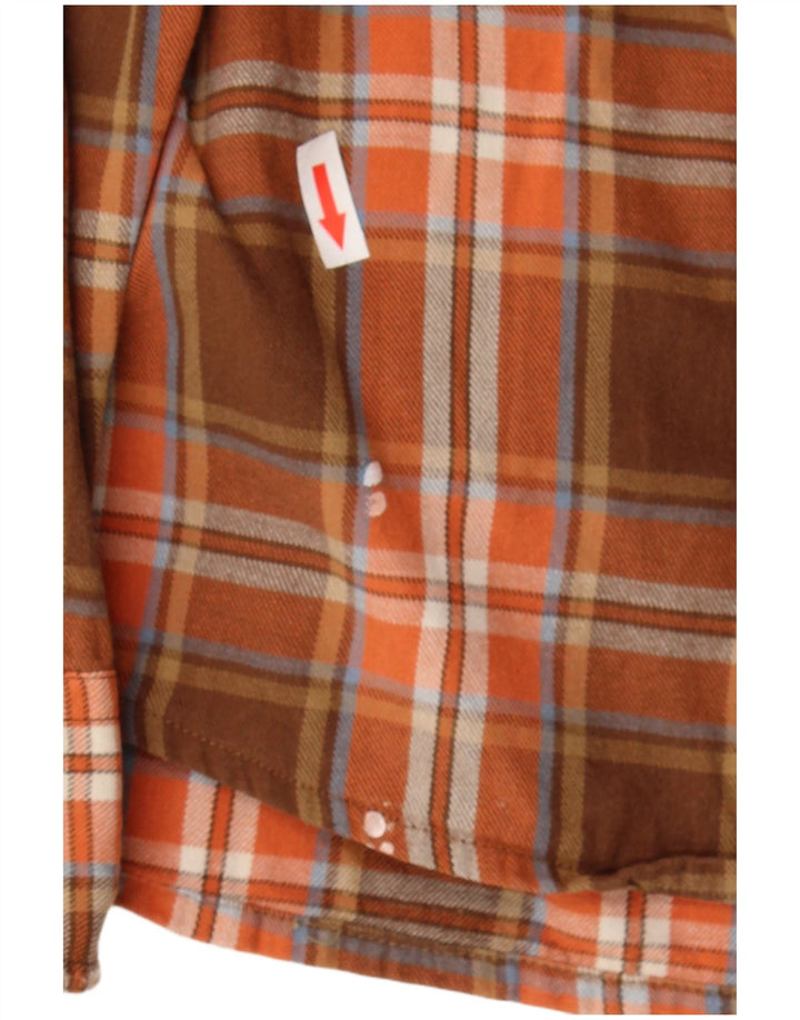 Camicia in flanella da uomo Timberland in cotone a quadri marrone medio