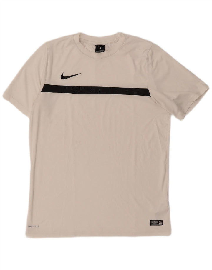 T-shirt Nike Dri Fit da uomo, grande, in poliestere color block bianco