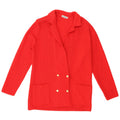 Maglione cardigan da donna vintage US 6 lana vergine rossa media