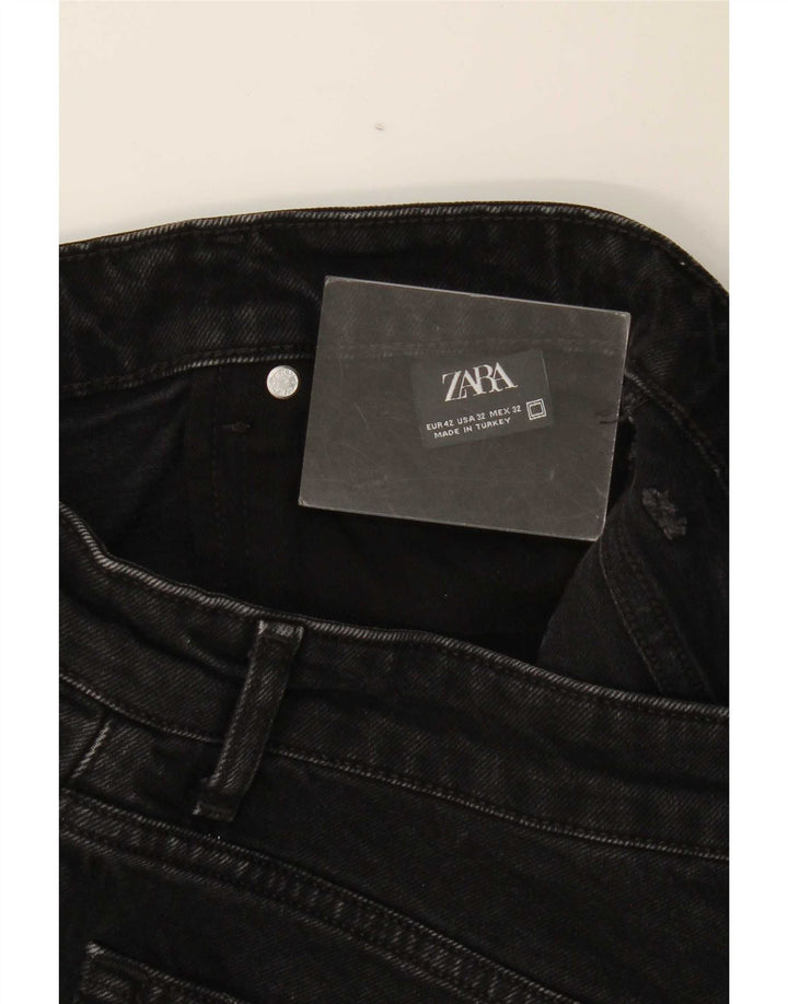 Pantaloncini di jeans da uomo Zara EU 42 Large W32 neri