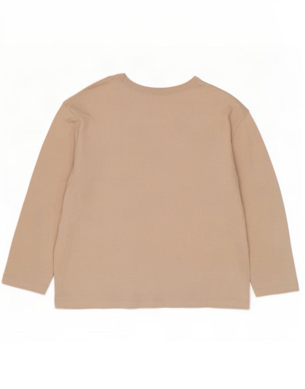 Top Zara da donna a maniche lunghe UK 18 XL in cotone beige