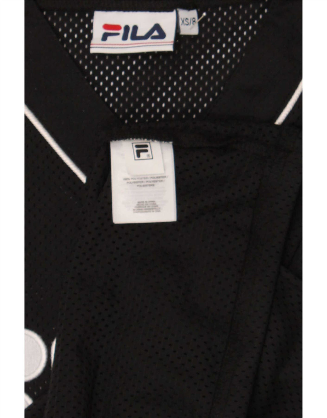 Top in jersey oversize con grafica da donna Fila UK 6 XS poliestere nero