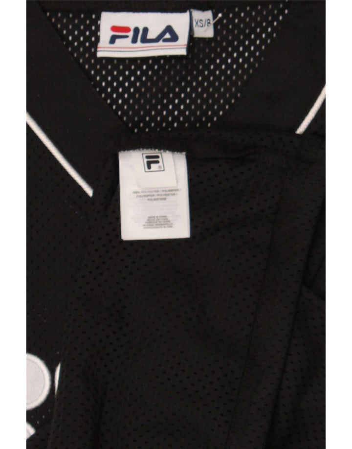 Top in jersey oversize con grafica da donna Fila UK 6 XS poliestere nero