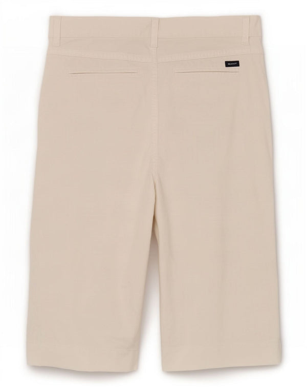 Bermuda da donna Gant W30 cotone bianco sporco medio