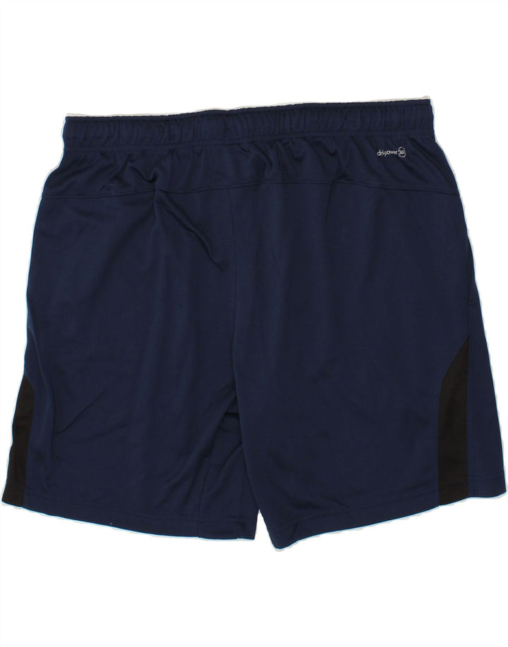 RUSSELL ATHLETIC Mens Sport Shorts XL Navy Blue Colourblock Polyester Vintage Russell Athletic and Second-Hand Russell Athletic from Messina Hembry 