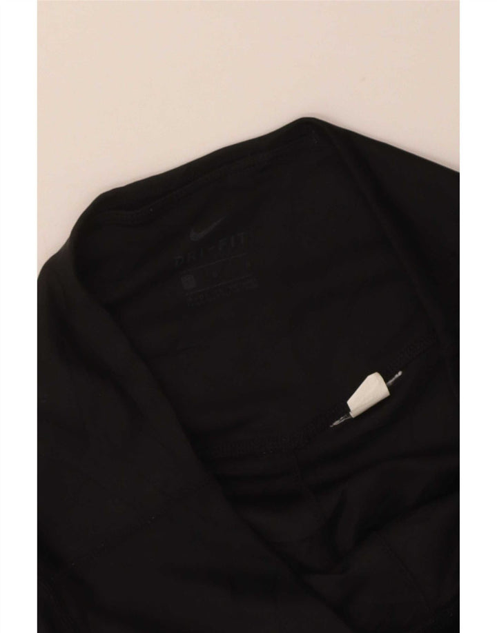 Leggings grafici Nike Dri Fit da donna UK 14 grandi neri