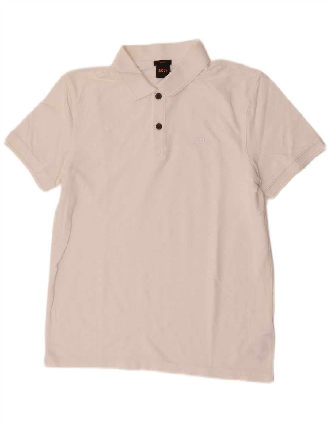 Polo da uomo slim fit Hugo Boss in cotone bianco medio
