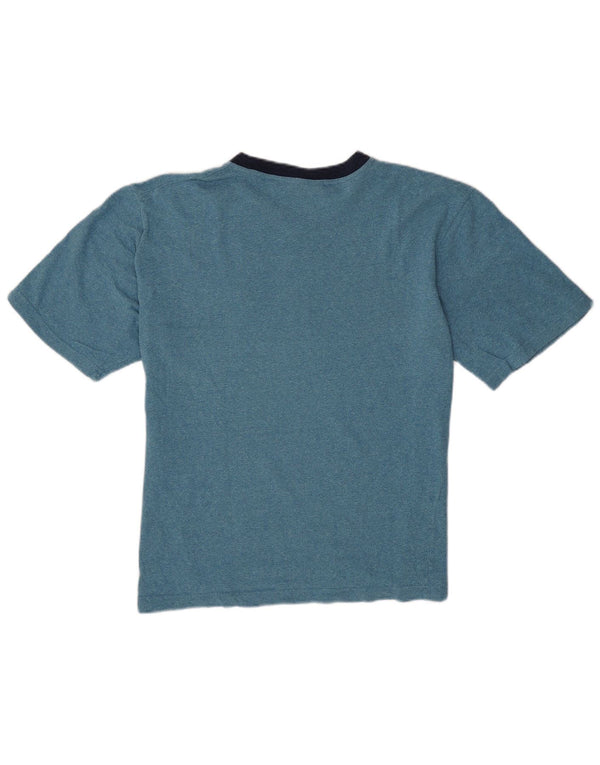 T-shirt da uomo Asics Top in cotone screziato blu medio