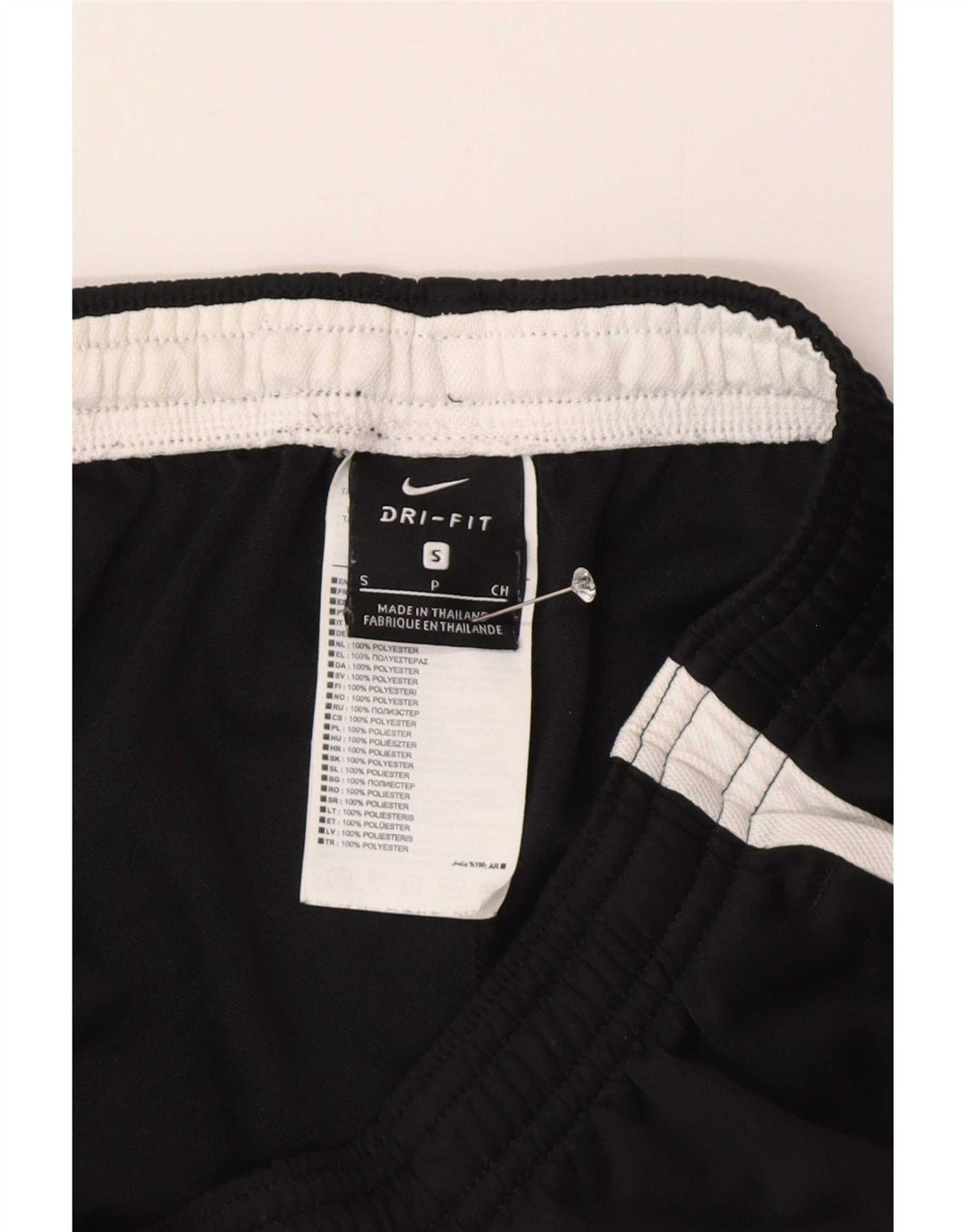Pantaloni da tuta Nike Dri Fit da uomo, piccoli, in poliestere color block nero