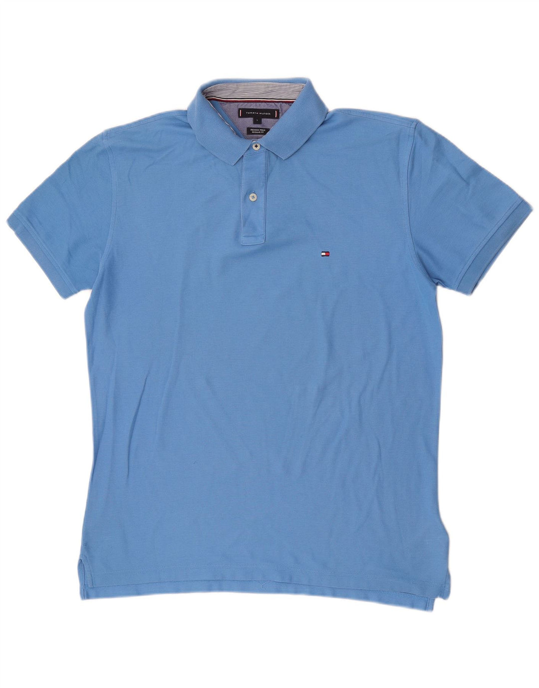 Polo da uomo Regular Fit Tommy Hilfiger Large in cotone blu