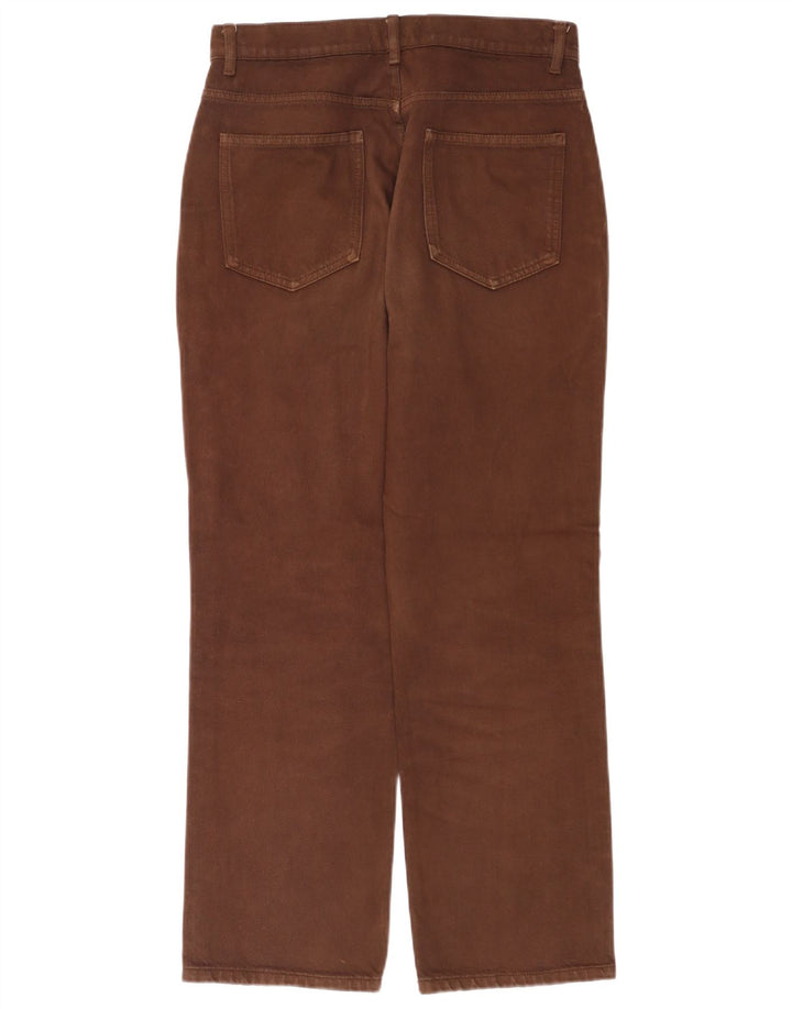 Jeans dritti a vita alta da donna Zara EU 40 medio W30 L28 marrone