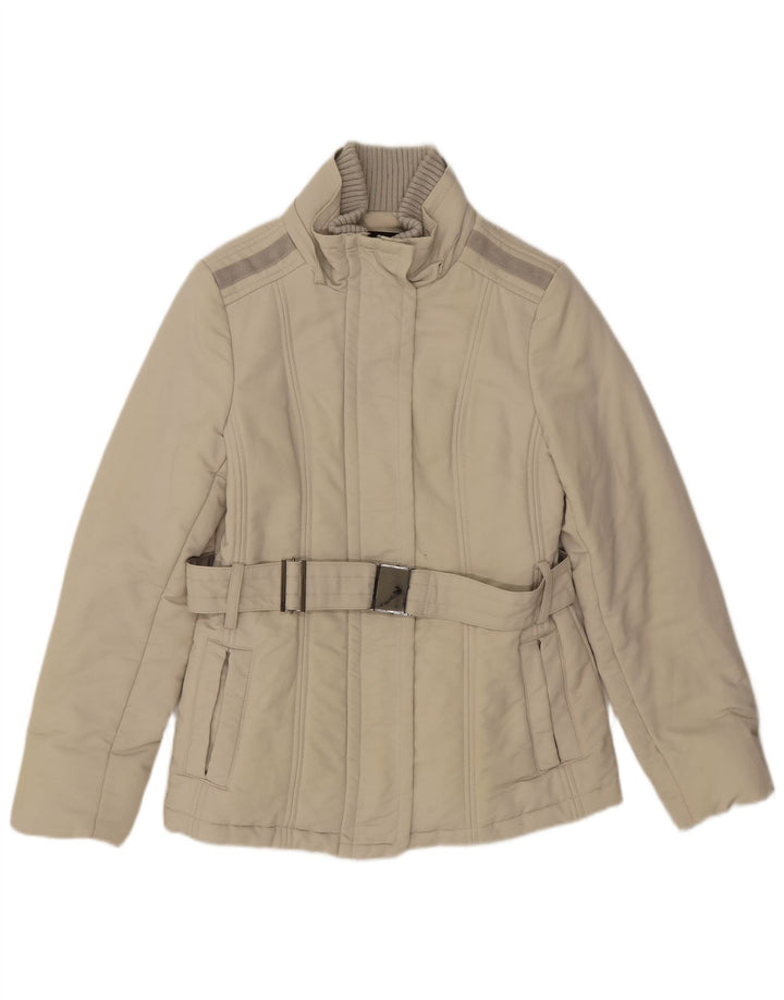 Giacca imbottita da donna Zara UK 12 Cotone beige medio