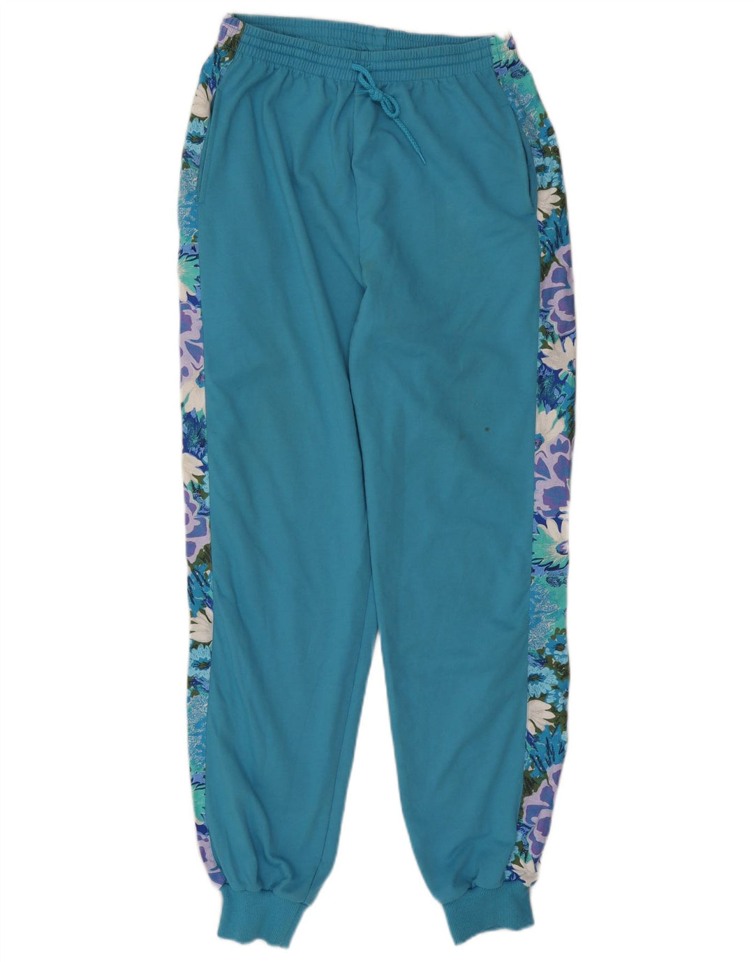 Tuta intera da donna VINTAGE UK 14/16 Grande poliestere floreale blu
