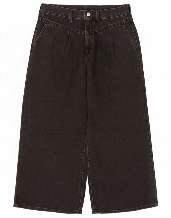 Jeans Levi's da donna a gamba larga a vita alta W30 L26 cotone nero