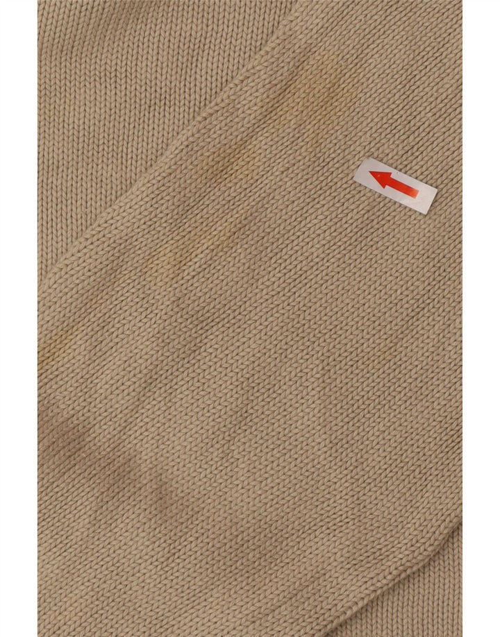 Maglione Zara da uomo con scollo a V XL in cotone beige