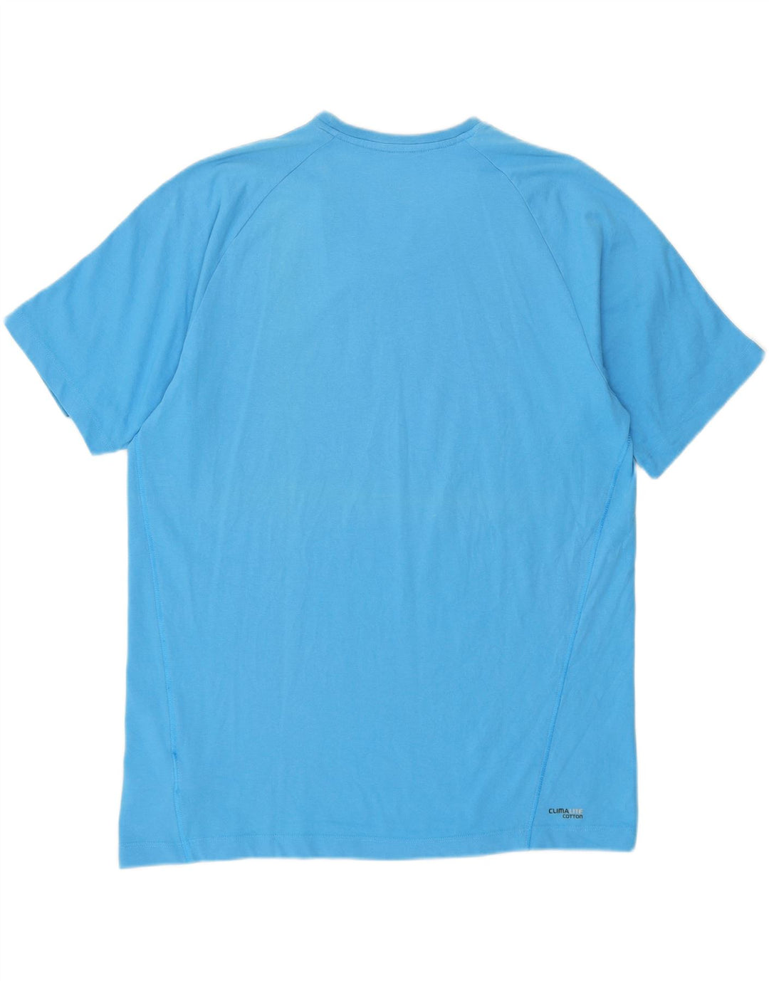 T-shirt Adidas Climalite da uomo grande in cotone blu