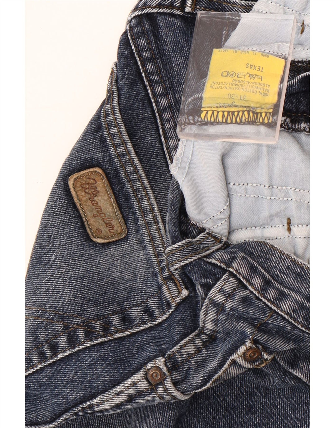 Jeans dritti da uomo Wrangler Texas W31 L30 cotone blu