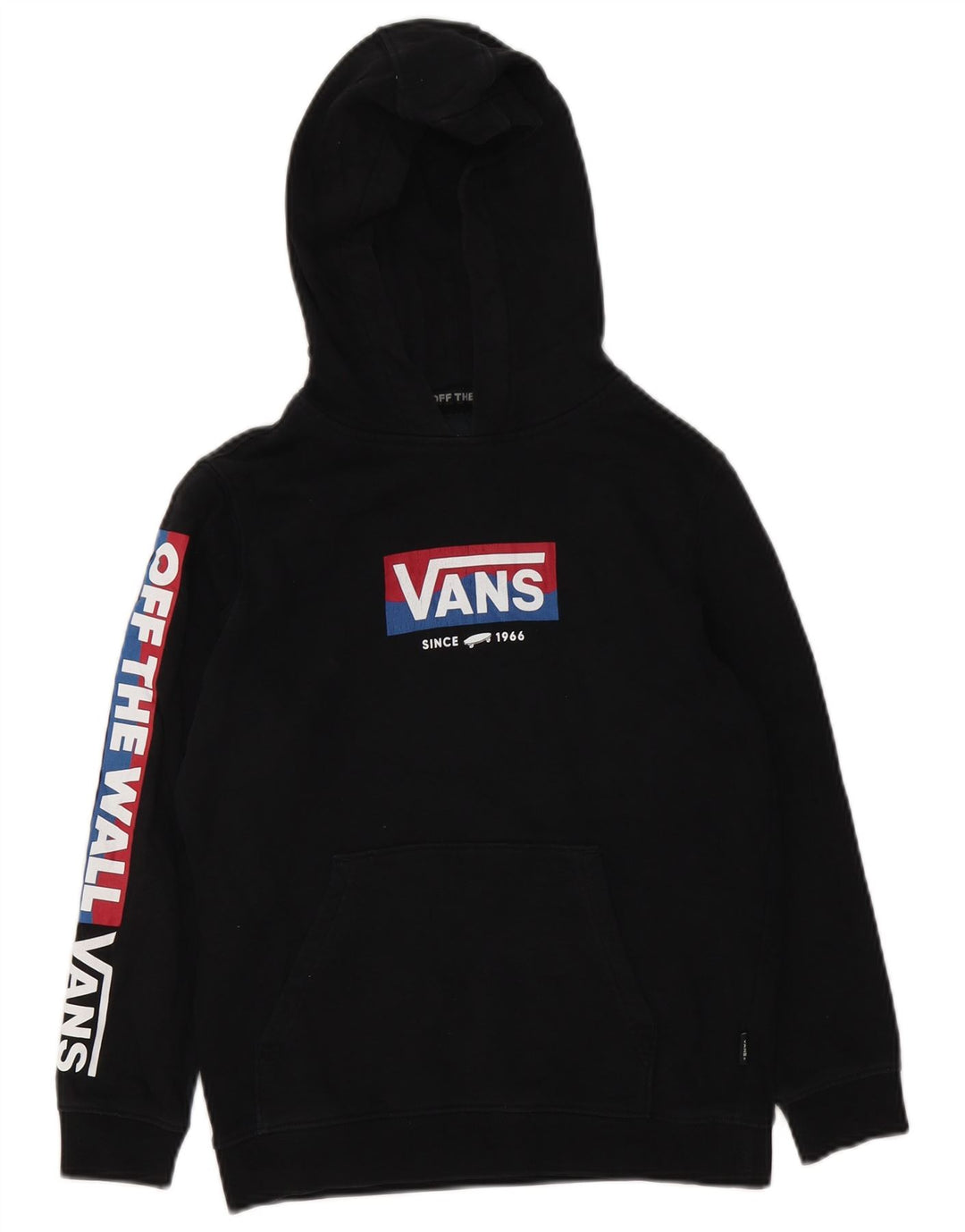 Felpa con cappuccio grafica da ragazzo Vans 8-9 anni piccola nera