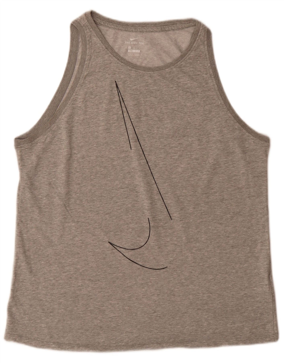 Canotta grafica Nike Dri Fit da uomo, grande, in cotone grigio