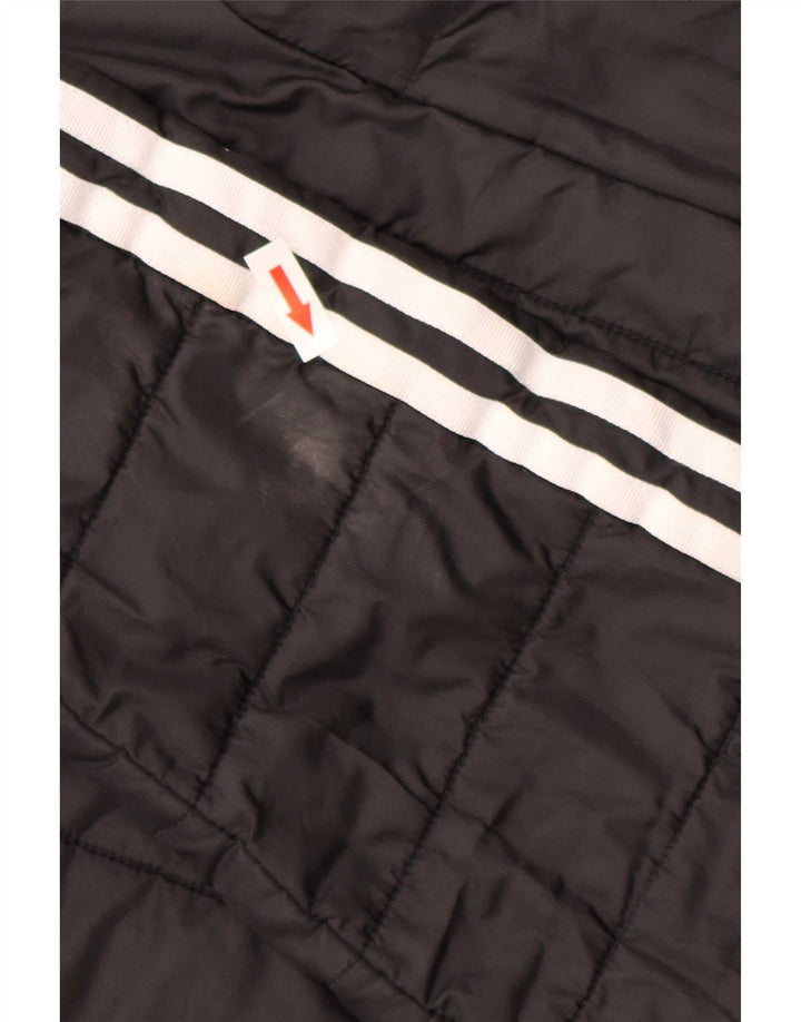 Giacca imbottita con cappuccio da donna Adidas UK 14 grande poliestere nero