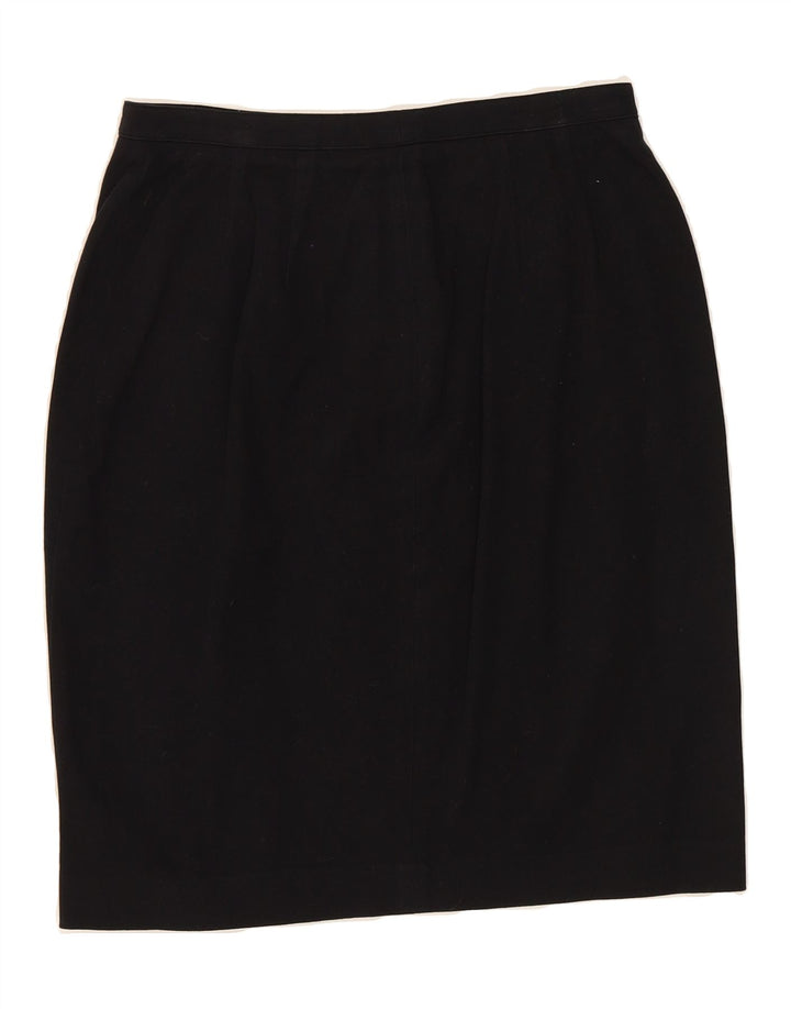 RALPH LAUREN Womens Pencil Skirt US 6 Medium W28  Black Cotton Vintage Ralph Lauren and Second-Hand Ralph Lauren from Messina Hembry 