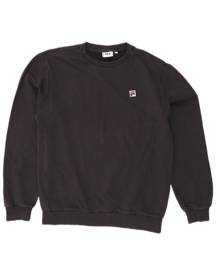 Felpa Fila Uomo Maglione Cotone Nero Medio