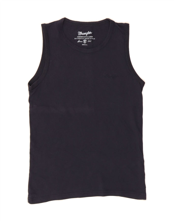 WRANGLER Mens Vest Top Small Navy Blue Cotton Vintage Wrangler and Second-Hand Wrangler from Messina Hembry 