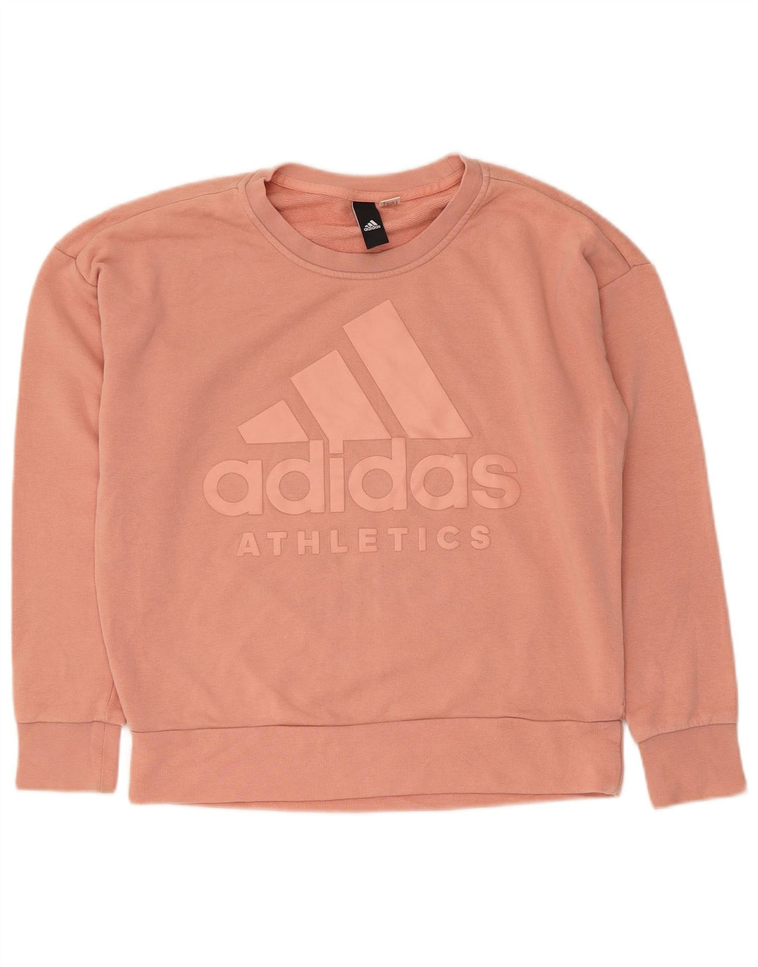 Felpa grafica da donna ADIDAS maglione UK 14 rosa medio
